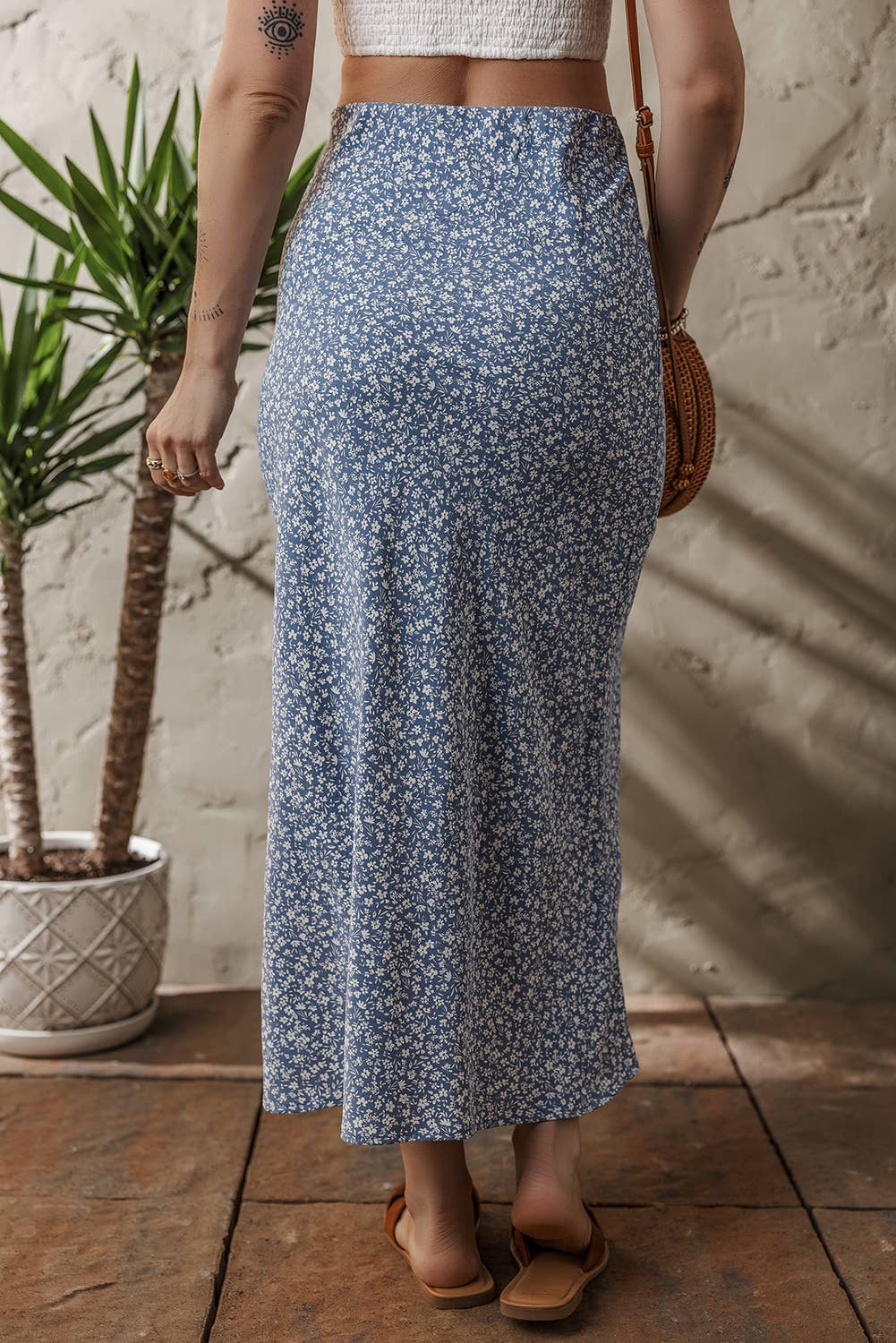 Floral High Waist Skirt