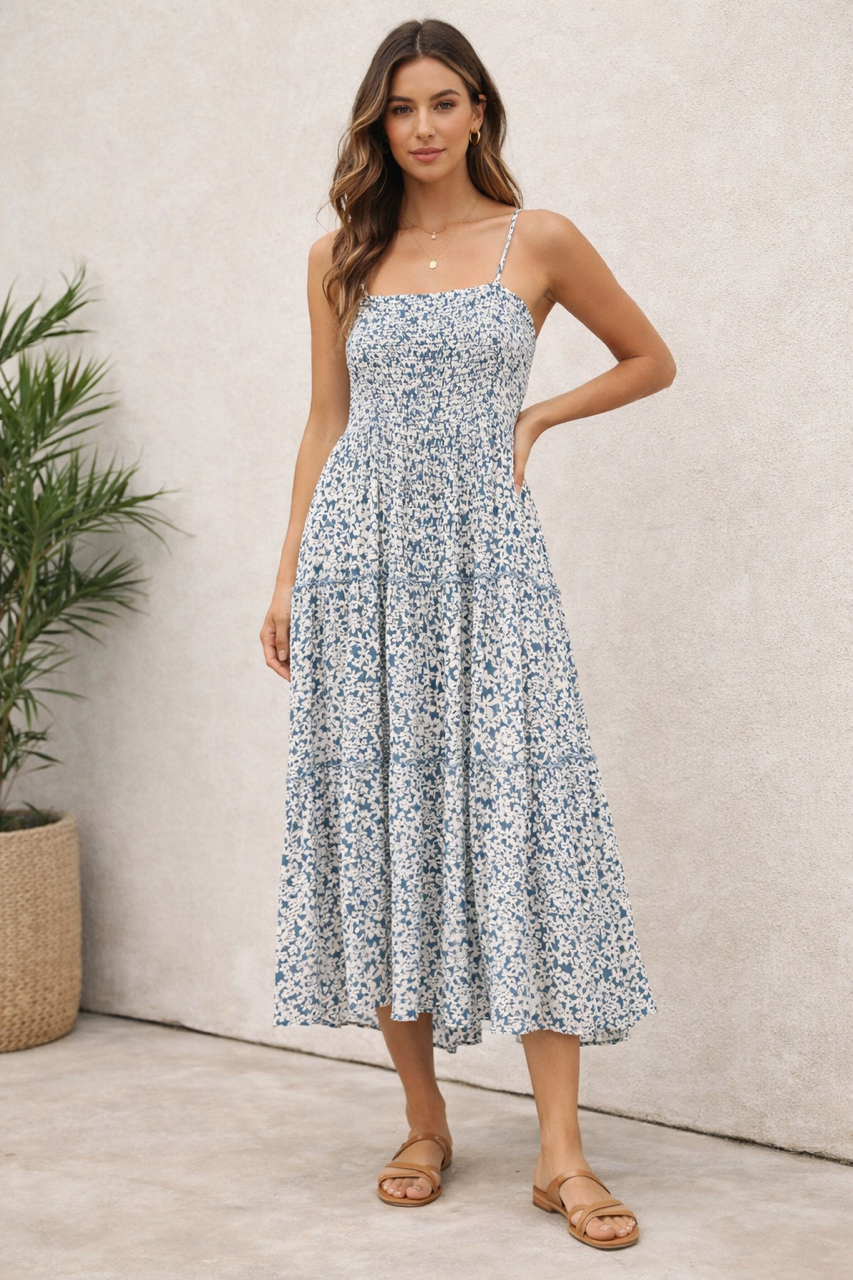 Angie floral Maxi Dress