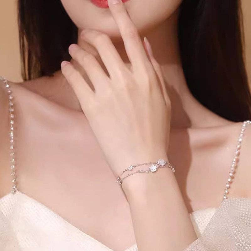 Dandelion Bead Double Chain Bracelet