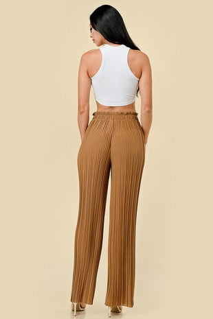 Pleated Palazzo Pants