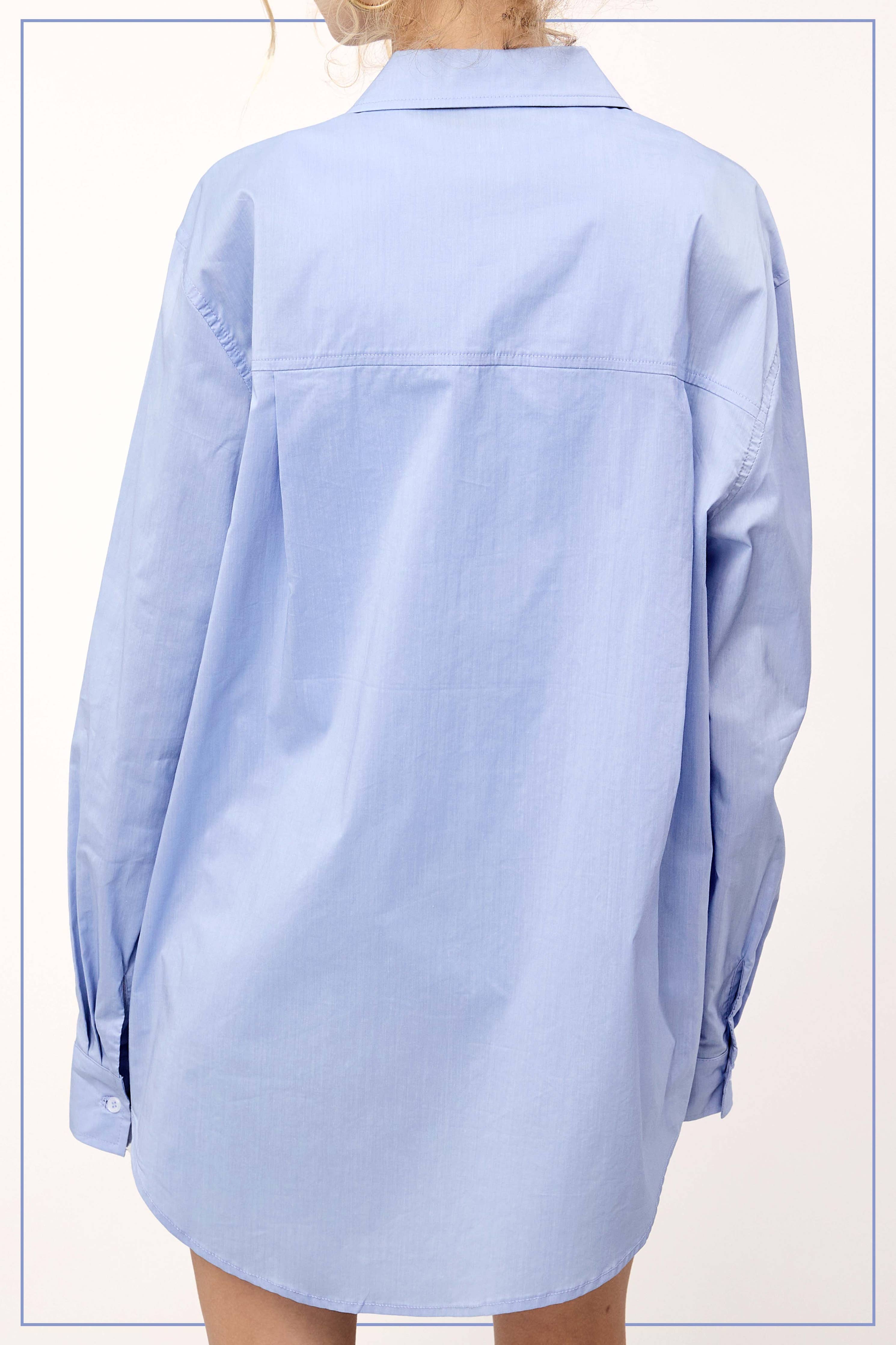 Blue Button Down Top