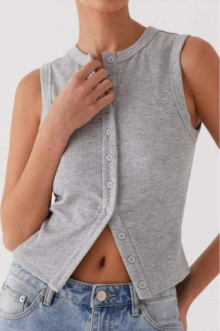 Button Up Crop Top