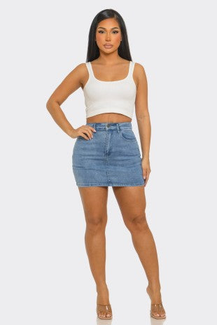 Denim Mini Skirt