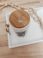 Boots with Flowers Frosted 16 oz Glass Cup with Bamboo Lid