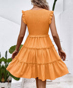 Flowy V Neck Dress