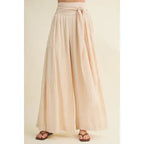 Tie Waist Wide Leg Pants