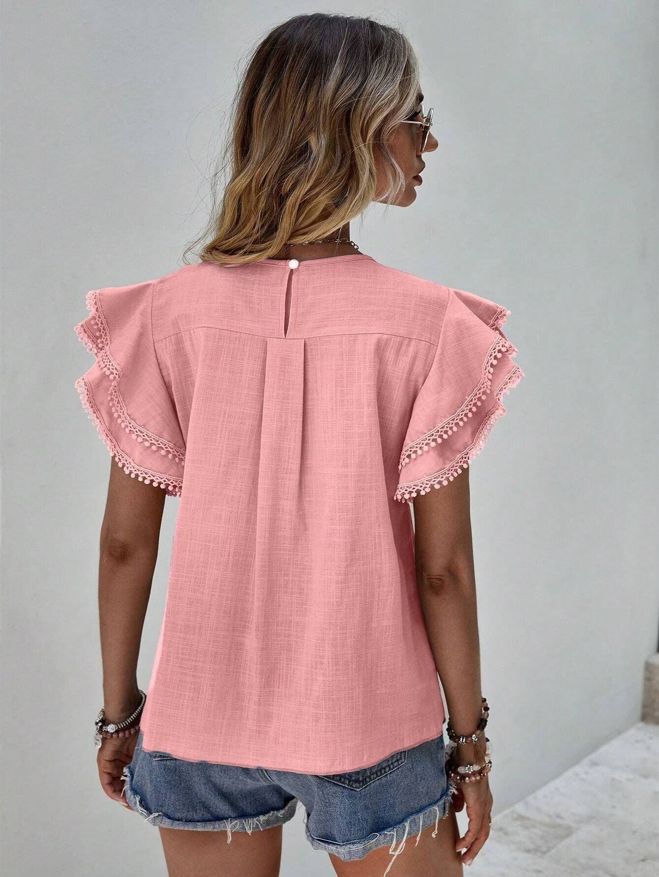 Ruffle Sleeve Blouse