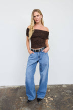Merlot Ruched Top