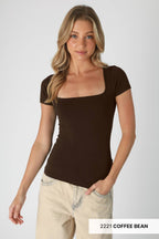 Square Neck Butter Top