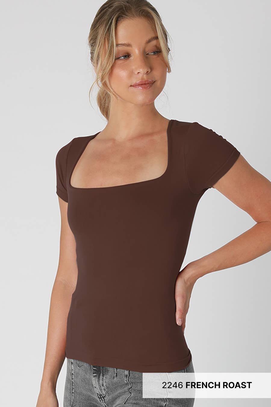 Square Neck Butter Top