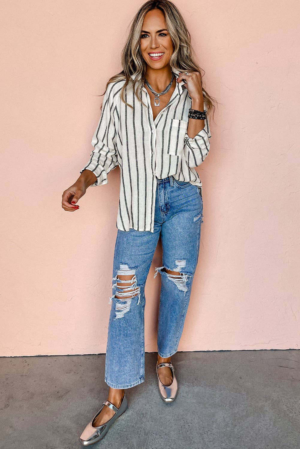 Striped Oversized Shirt