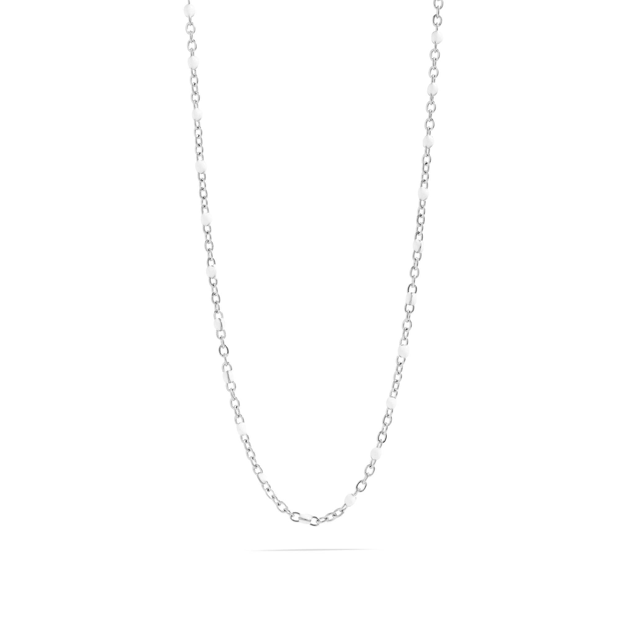 18K Gold PVD Stainless Steel White Confetti Chain Necklace
