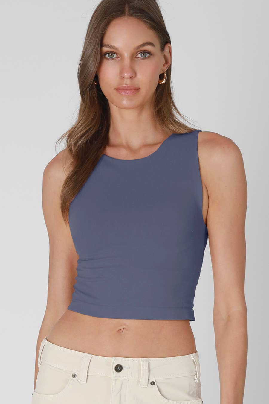 Crew Neck Crop Top