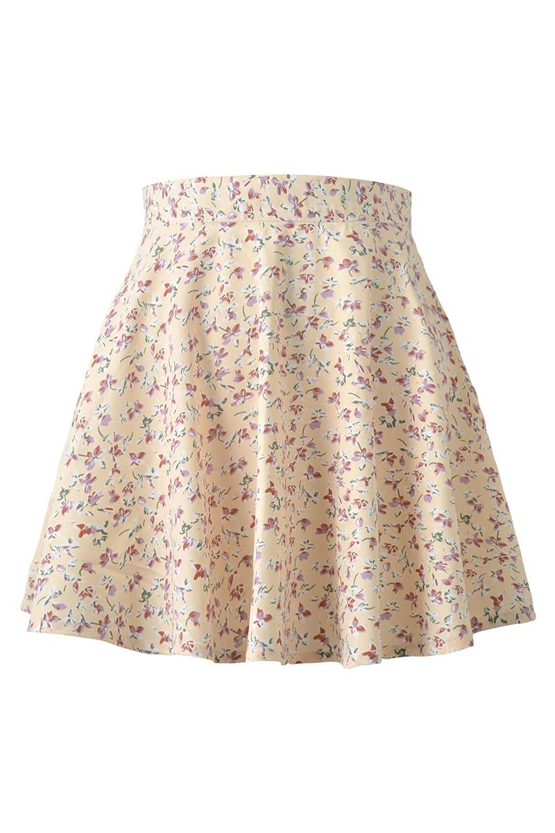 Chiffon Floral Mini Skirt