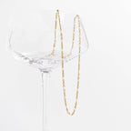 18K Gold PVD Stainless Steel White Confetti Chain Necklace