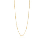18K Gold PVD Stainless Steel Satellite Bar Chain Necklace
