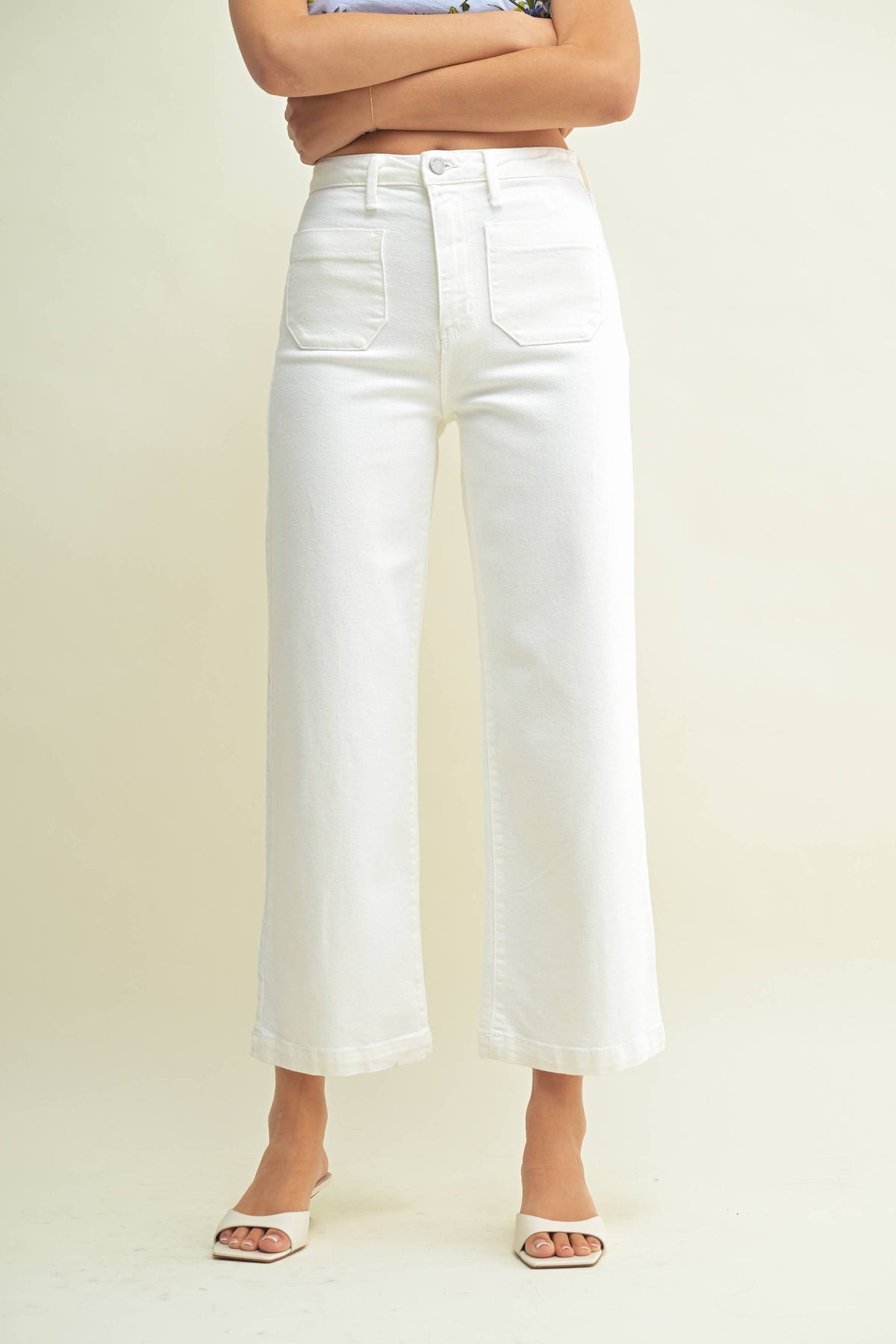 Patch Pocket Wide Leg Pants