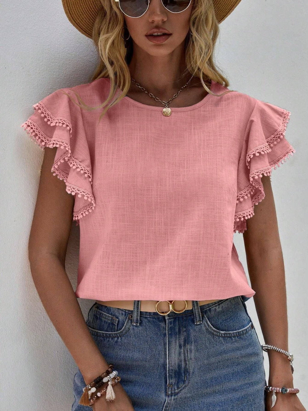 Ruffle Sleeve Blouse