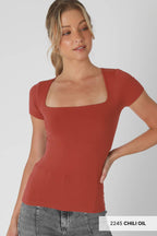 Square Neck Butter Top