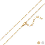 18K Gold PVD Stainless Steel White Confetti Chain Necklace