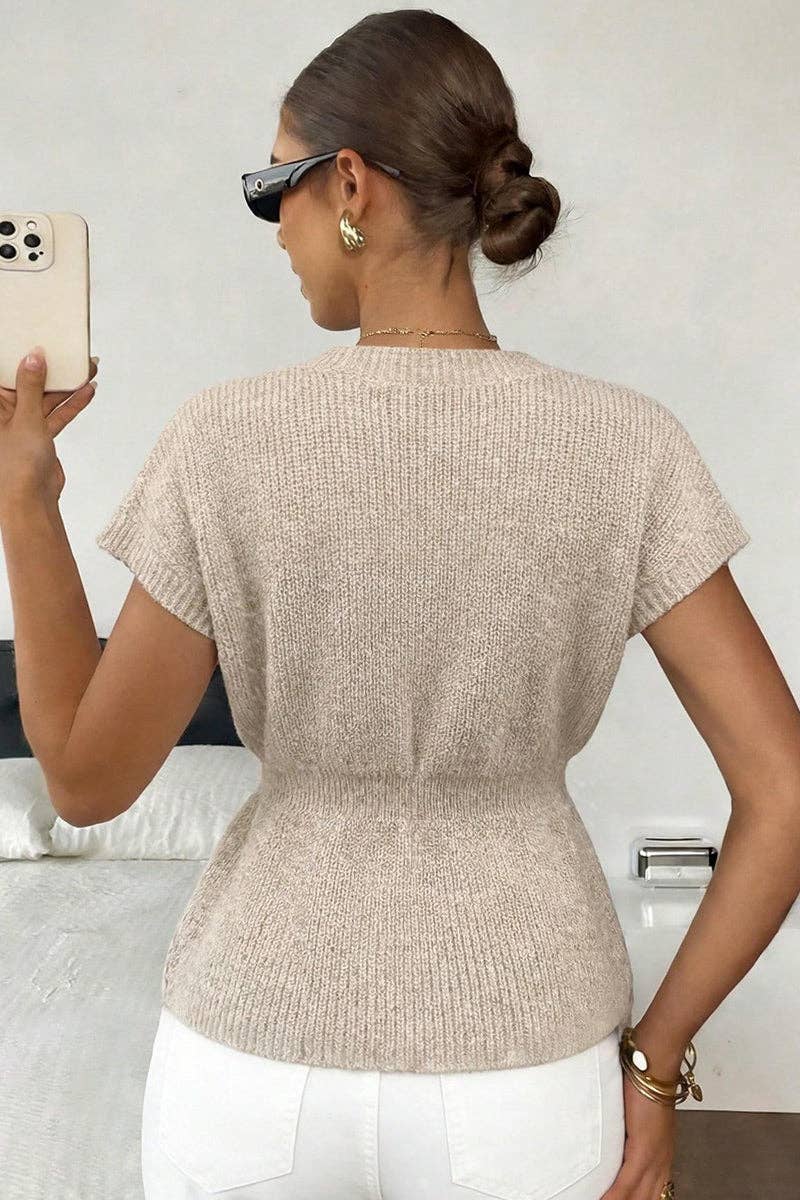 Aurum Gold Detail Knit Sweater
