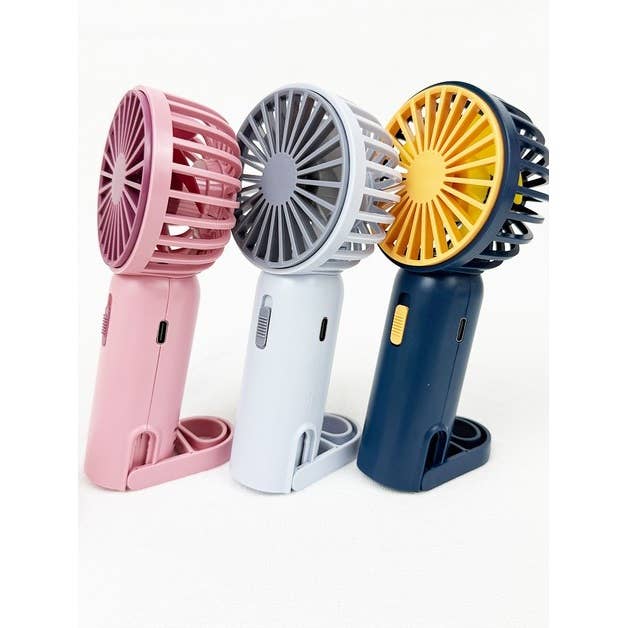 Portable Hand Fan with Pull out Stand