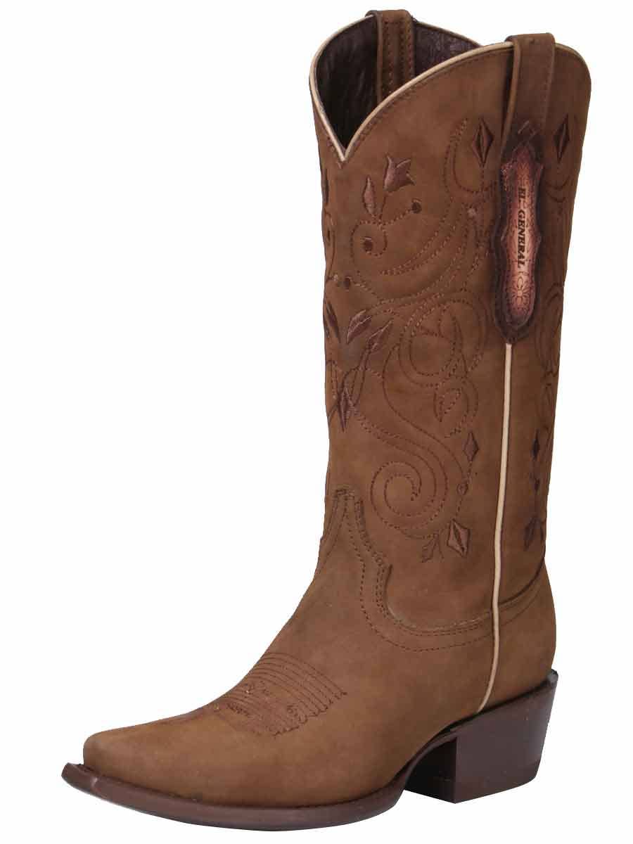 El General Women’s Leather Cowgirl Boots