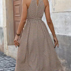 Latte Halter Neck Dress