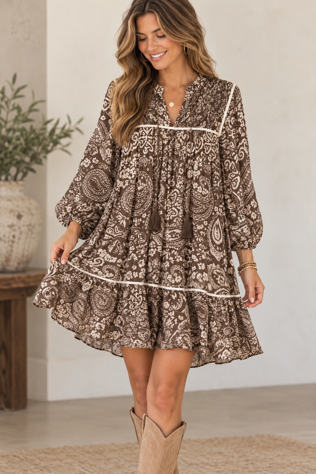 Paisley Mini Dress