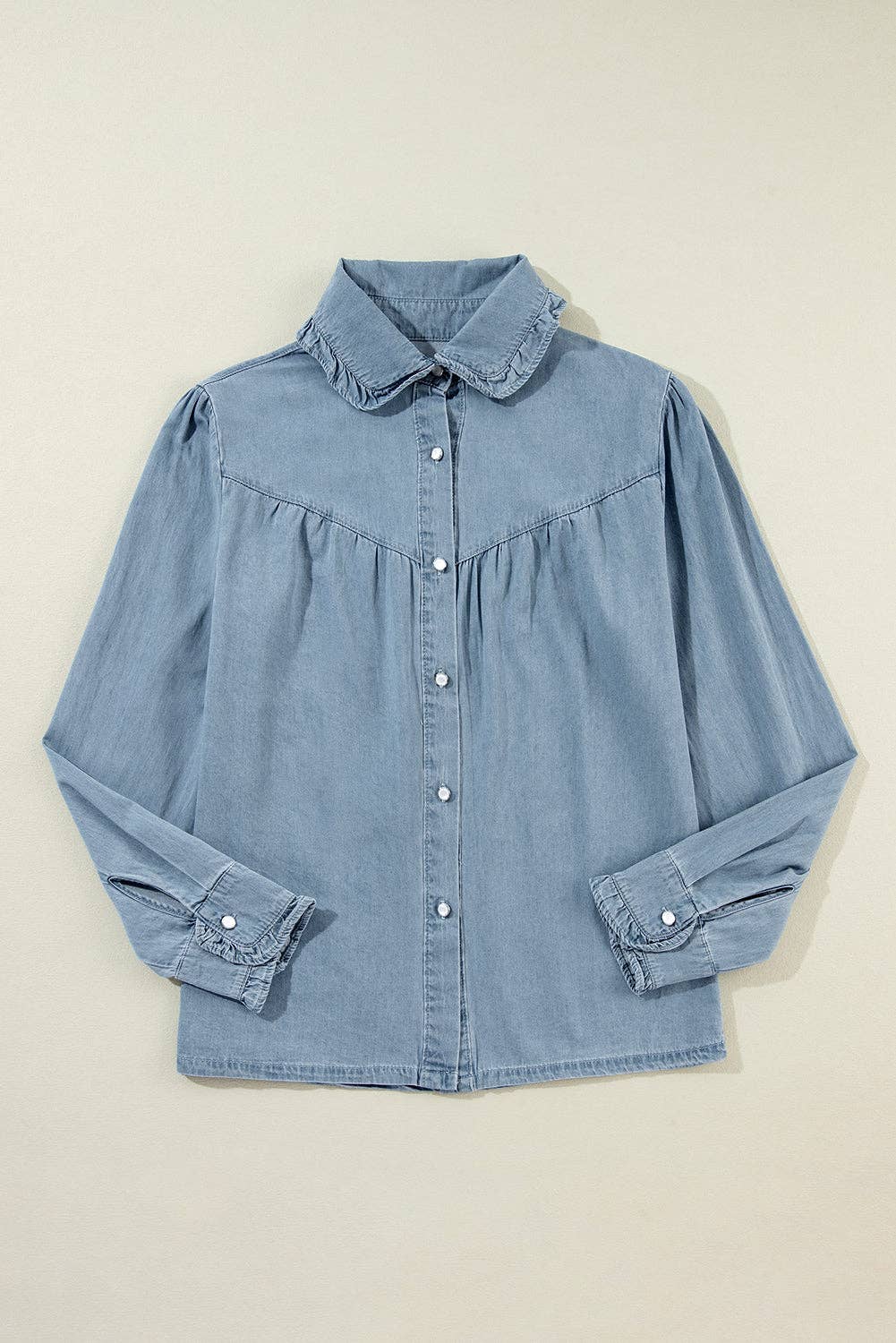 Dusk Blue Chambray Top