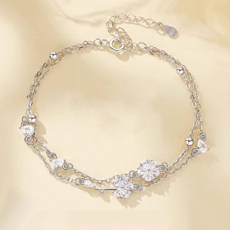 Dandelion Bead Double Chain Bracelet