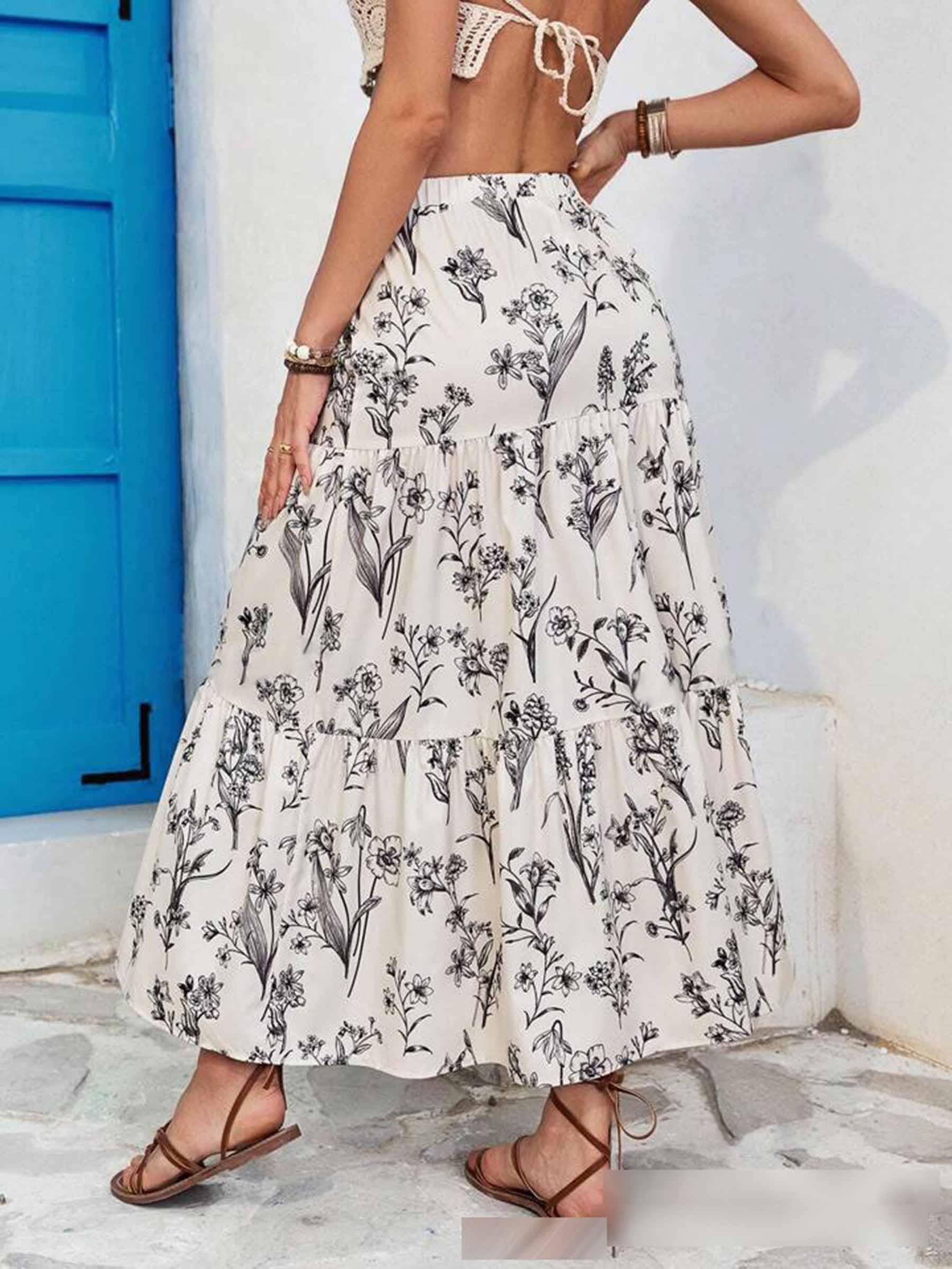 Floral Flowy Skirt