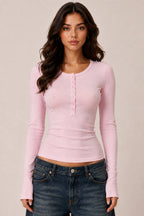 Henley Long Sleeve Top