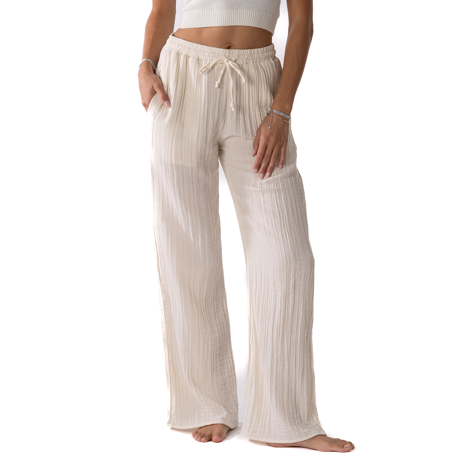 Cream Cabana Pants