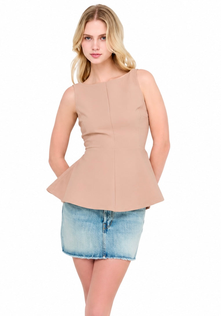 Sleeveless Open Back Top
