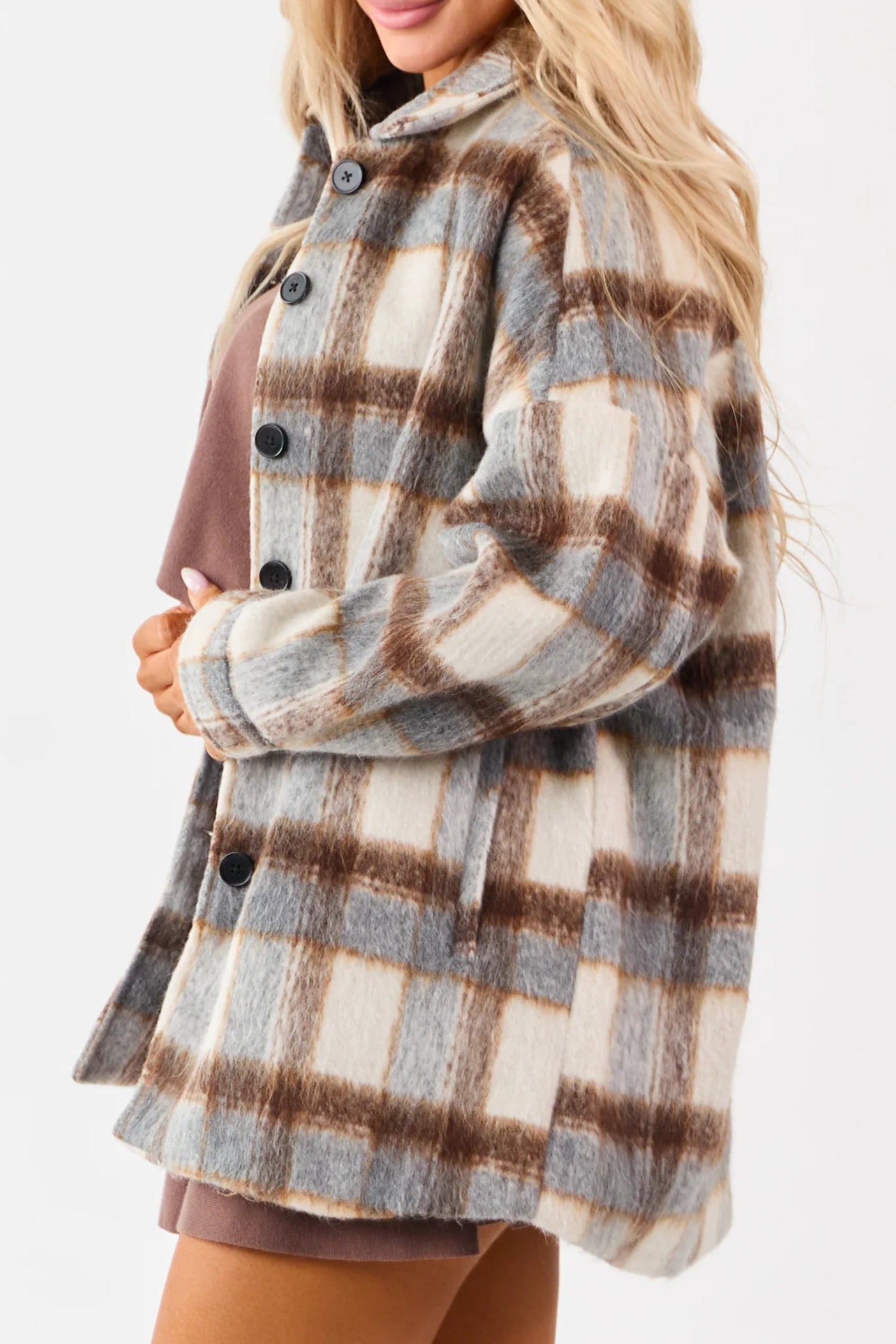Oversized Plaid Jacket
