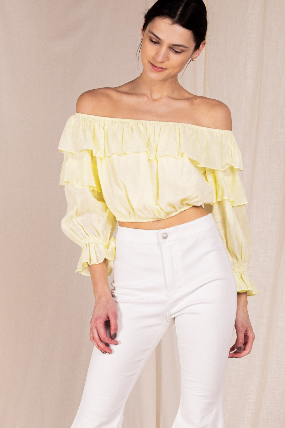 Off Shoulder Crop Top