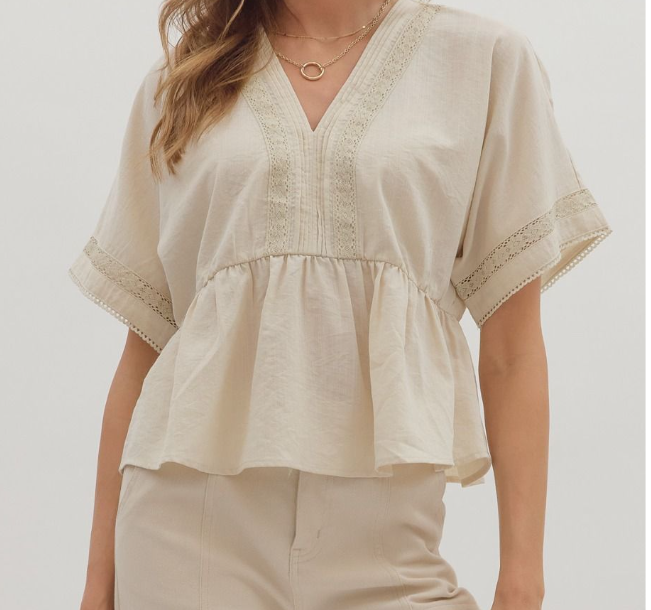 Entro Ecru Blouse