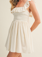 Square Neck Ruffled Dress