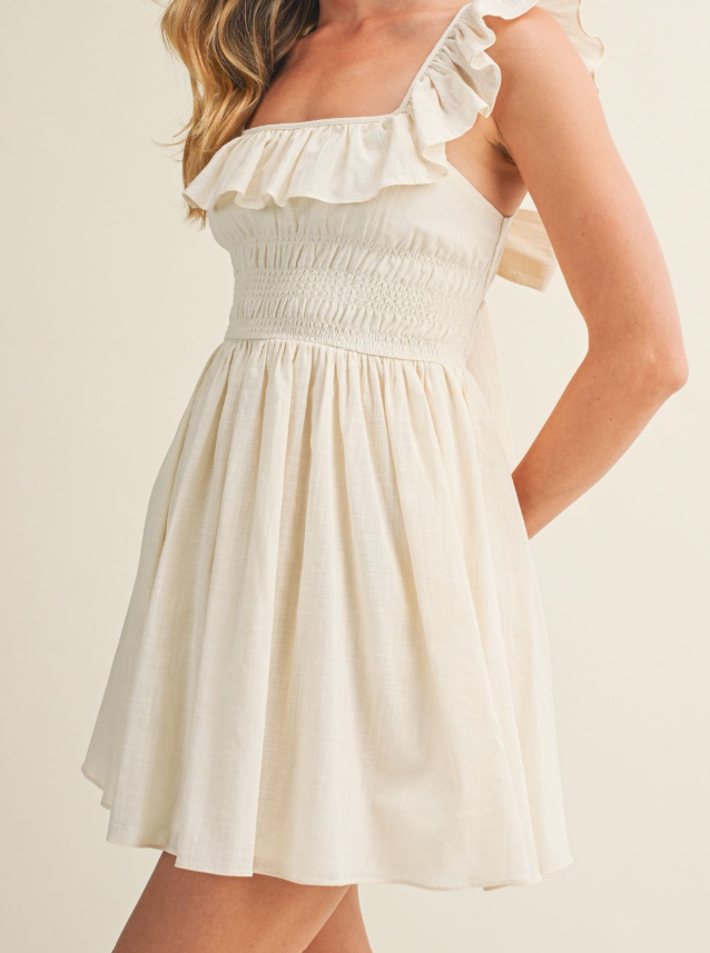 Square Neck Ruffled Dress