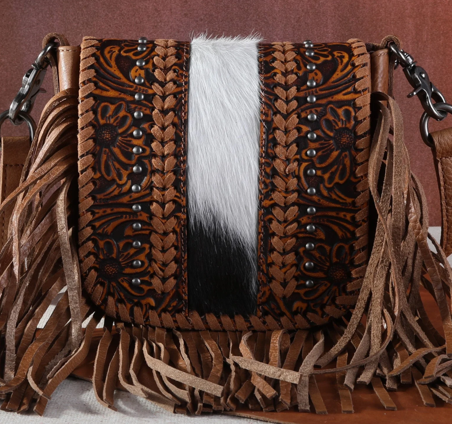MW Leather Fringe Cross Body