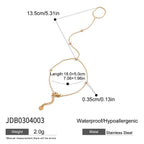 18K Gold Double Layer Chain Ring Bracelet