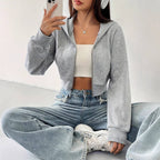 Cropped Hoodie Sweatshirt