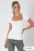 Square Neck Butter Top