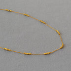 Shiny Bevel Square Bead Necklace