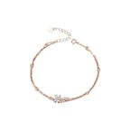 Cherry Blossom Double Layer Bracelet in 925 Sterling Silver