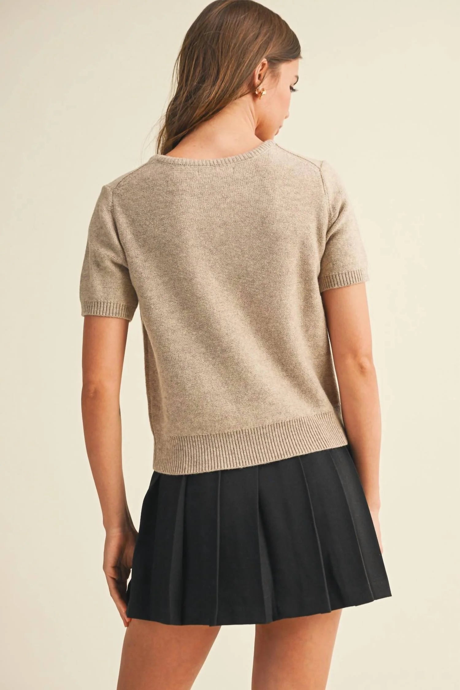 Knit Crew Neck Top