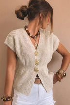 Aurum Gold Detail Knit Sweater