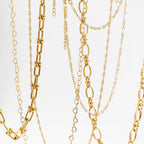18K Gold PVD Stainless Steel White Confetti Chain Necklace