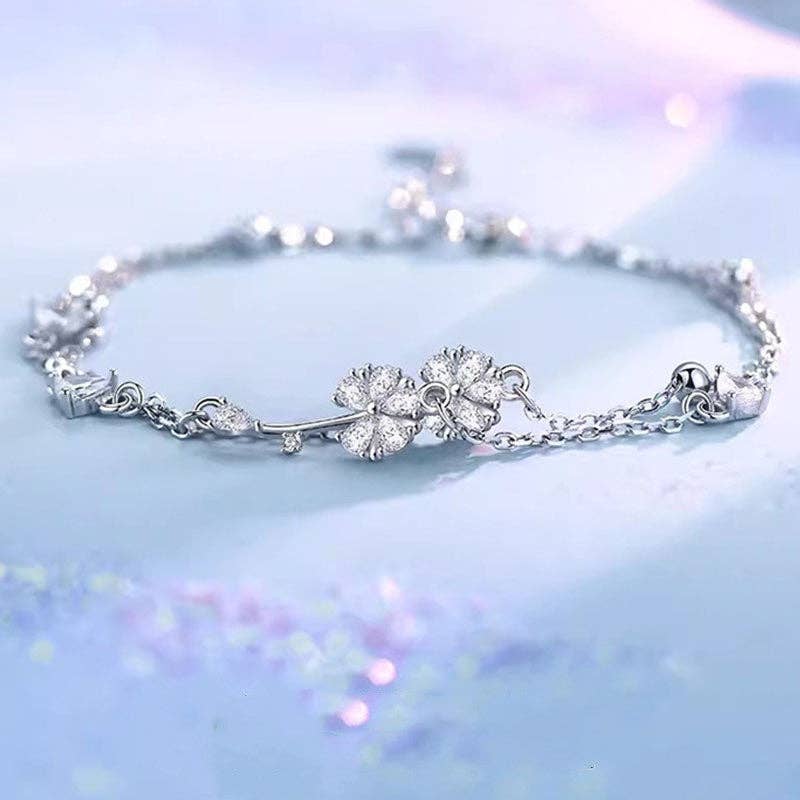 Dandelion Bead Double Chain Bracelet